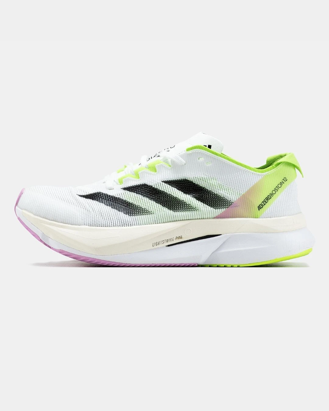 adidas-adizero-boston-12-white-black-green-pink-40862560941217 Adidas Adizero Boston 12 White Black Green Pink - Зображення 1