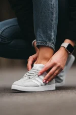 Adidas Gazelle White Grey - Зображення 6