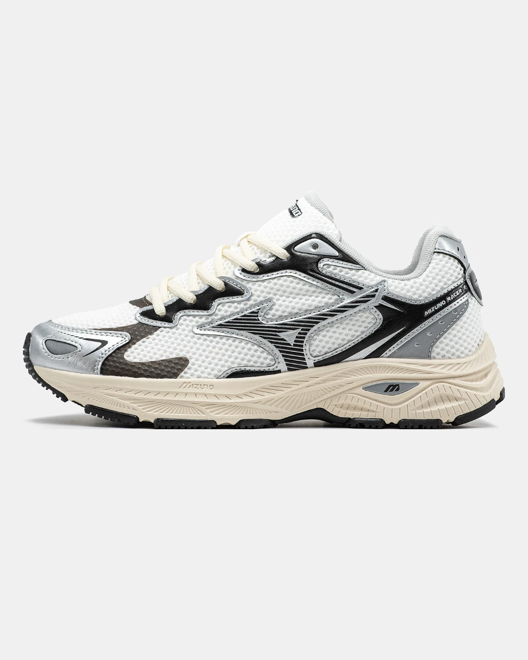 mizuno-racer-s-white-silver-black14166-84395633109512 Mizuno Racer S White Silver Black - Зображення 1
