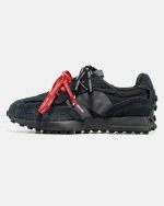 New Balance 327 Double Laces Black Grey
