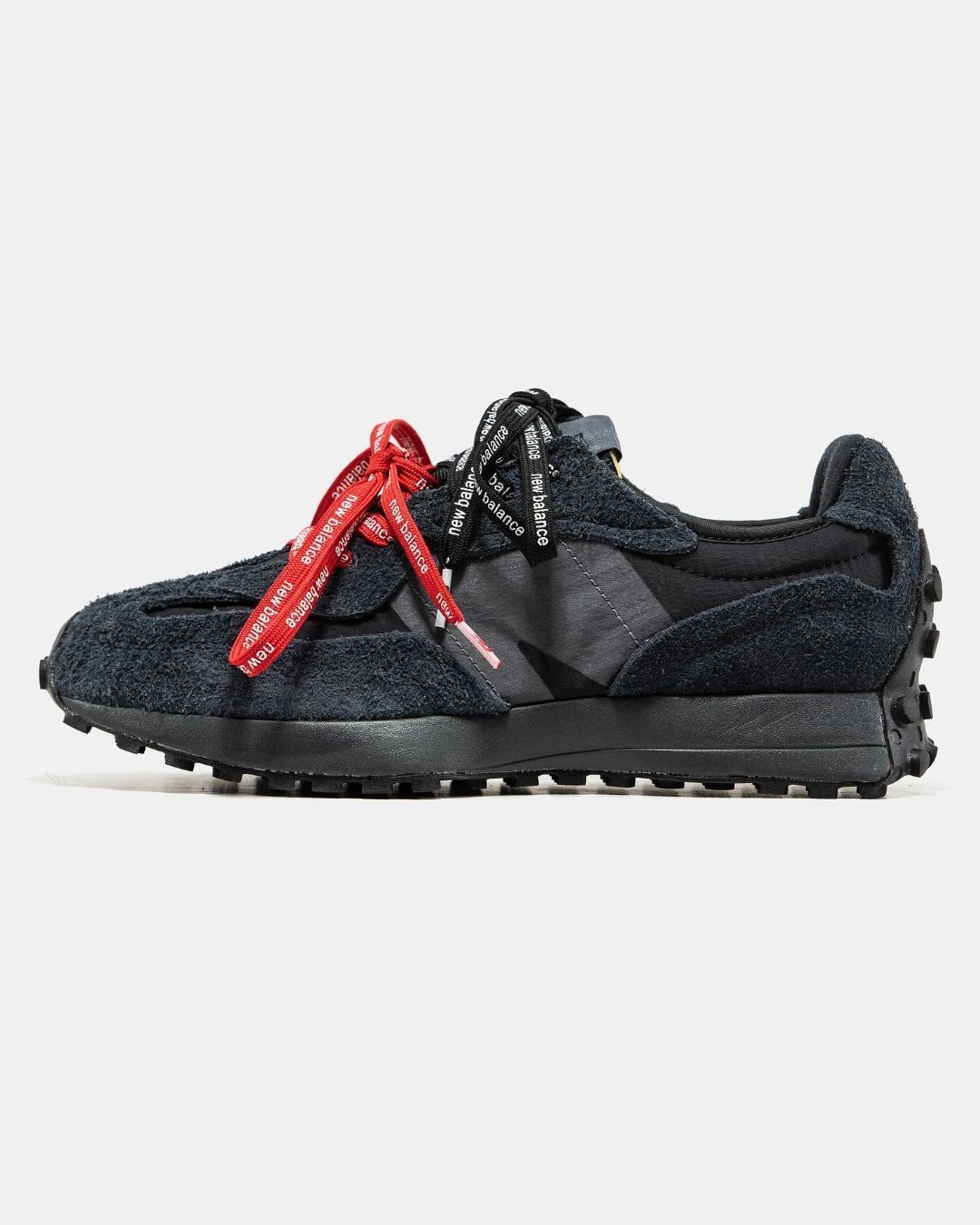 new-balance-327-double-laces-black-grey-14542676578702 New Balance 327 Double Laces Black Grey - Зображення 1