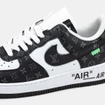 Nike Air Force 1 Low By Virgil Abloh White Black x Louis Vuitton - Зображення 5