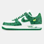 Nike Air Force 1 Low By Virgil Abloh White Green x Louis Vuitton