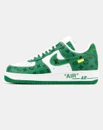 Nike Air Force 1 Low By Virgil Abloh White Green x Louis Vuitton