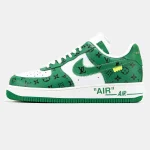 Nike Air Force 1 Low By Virgil Abloh White Green x Louis Vuitton - Зображення 4