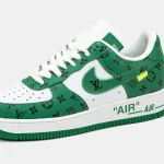 Nike Air Force 1 Low By Virgil Abloh White Green x Louis Vuitton - Зображення 5
