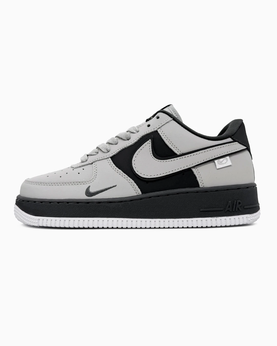 nike-air-force-1-low-grey-black-54891679930042 Nike Air Force 1 Low Grey Black - Зображення 1
