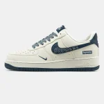 Nike Air Force 1 x Supreme Beige Blue - Зображення 5