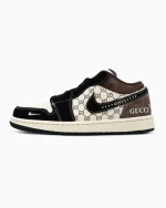 Nike Air Jordan 1 Low x Gucci Beige Brown Black