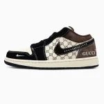 Nike Air Jordan 1 Low x Gucci Beige Brown Black - Зображення 3