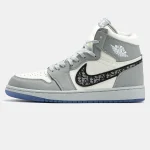 Nike Air Jordan 1 Retro x Dior White Grey - Зображення 4