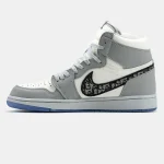 Nike Air Jordan 1 Retro x Dior White Grey - Зображення 5