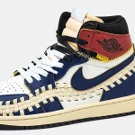 Nike Air Jordan 1 Retro x Union L.A Blue White Red - Зображення 5