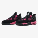 Nike Air Jordan 4 Black Neon Pink - Зображення 3