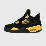 Nike Air Jordan 4 Retro Thunder Black Yellow - Зображення 3