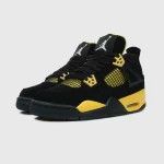 Nike Air Jordan 4 Retro Thunder Black Yellow - Зображення 2