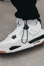 Nike Air Jordan 4 Retro White Black - Зображення 8