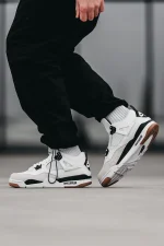 Nike Air Jordan 4 Retro White Black - Зображення 3
