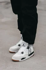Nike Air Jordan 4 Retro White Black - Зображення 7