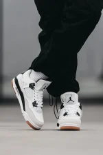 Nike Air Jordan 4 Retro White Black - Зображення 4