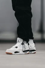 Nike Air Jordan 4 Retro White Black - Зображення 2