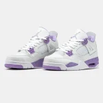 Nike Air Jordan 4 Retro White Purple - Зображення 3