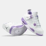 Nike Air Jordan 4 Retro White Purple - Зображення 2
