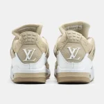 Nike Air Jordan 4 Retro x Louis Vuitton White Beige - Зображення 9