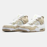 Nike Air Jordan 4 Retro x Louis Vuitton White Beige - Зображення 3