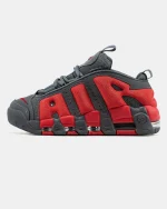 Nike Air More Uptempo Low Dark Grey Light Crimson