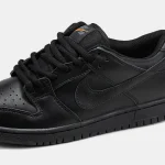 Nike SB Dunk Low Total Black Leather - Зображення 6
