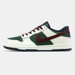 Nike SB Dunk Low White Green Bordo - Зображення 4