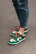Nike SB Dunk Low x Off-White Green Red - Зображення 7