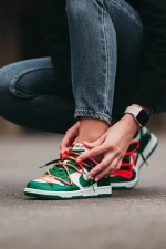 Nike SB Dunk Low x Off-White Green Red - Зображення 6