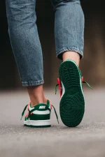 Nike SB Dunk Low x Off-White Green Red - Зображення 5