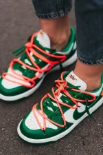Nike SB Dunk Low x Off-White Green Red - Зображення 10