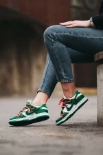 Nike SB Dunk Low x Off-White Green Red - Зображення 9