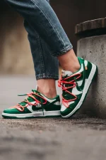 Nike SB Dunk Low x Off-White Green Red - Зображення 8