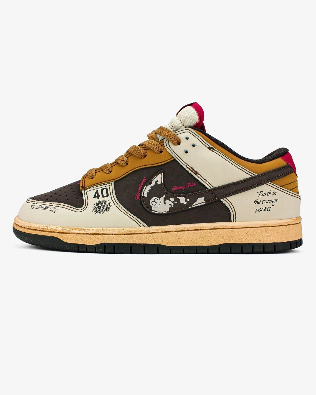 nike-sb-dunk-low-x-stussy-40th-brown-grey-beige-17231709078947 Nike SB Dunk Low x Stussy 40th Brown Grey Beige - Зображення 1