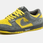 Nike SB Dunk Low x Supreme Grey Yellow - Зображення 6