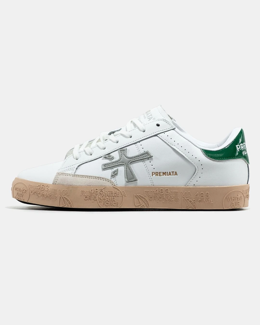 premiata-steven-white-green-gum-21576000835222 Premiata Steven White Green Gum - Зображення 1