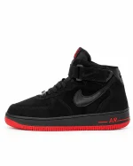 Nike Air Force Black Fur Winter