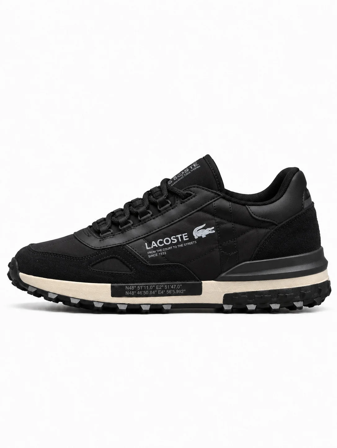 61FB5720-B74F-46D4-9B7D-BDB6B977DC5E Lacoste Elite Active Black White Cordura Termo - Зображення 1