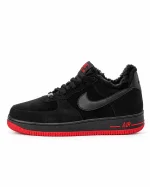 Nike Air Force Black Fur Winter