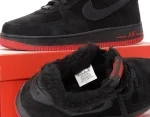 Nike Air Force Black Fur Winter - Зображення 8