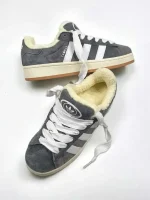Adidas Campus Grey White Winter Fur - Зображення 5