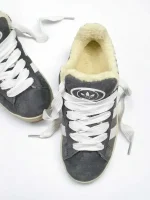 Adidas Campus Grey White Winter Fur - Зображення 4
