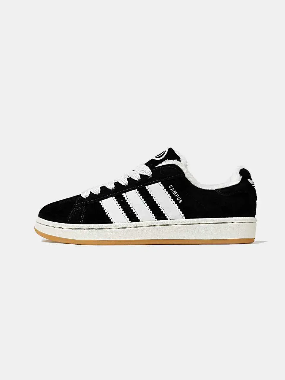 72745791081036 Adidas Campus Black White Winter Fur - Зображення 1