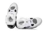 Nike Air Jordan 4 Retro White Black Хутро - Зображення 4