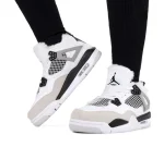 Nike Air Jordan 4 Retro White Black Хутро - Зображення 7